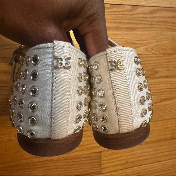 Sam Edelman White Studded Ballet Flats - Picture 8 of 9